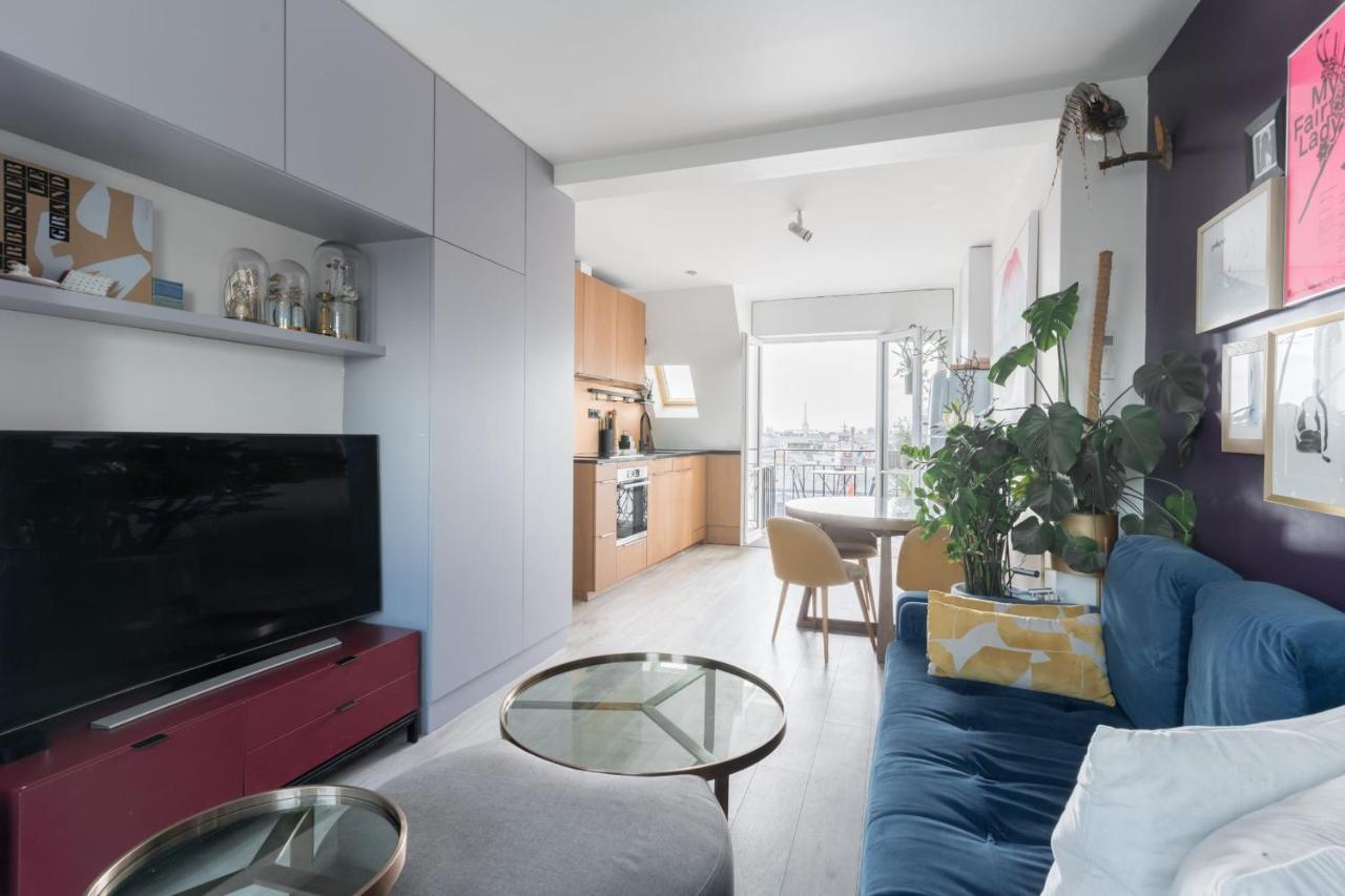 Bright And Homely 1 Bedroom Rooftop Apartment In The Marais In Paris Exterior foto